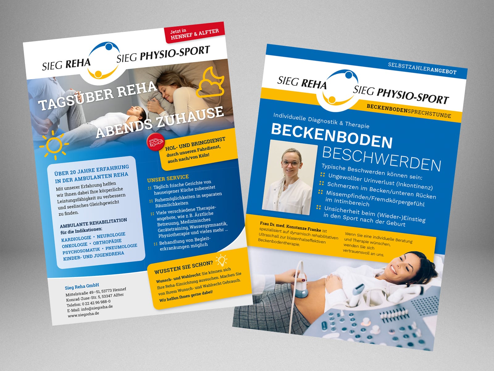 Mom digital grafikdesign sieg reha flyer