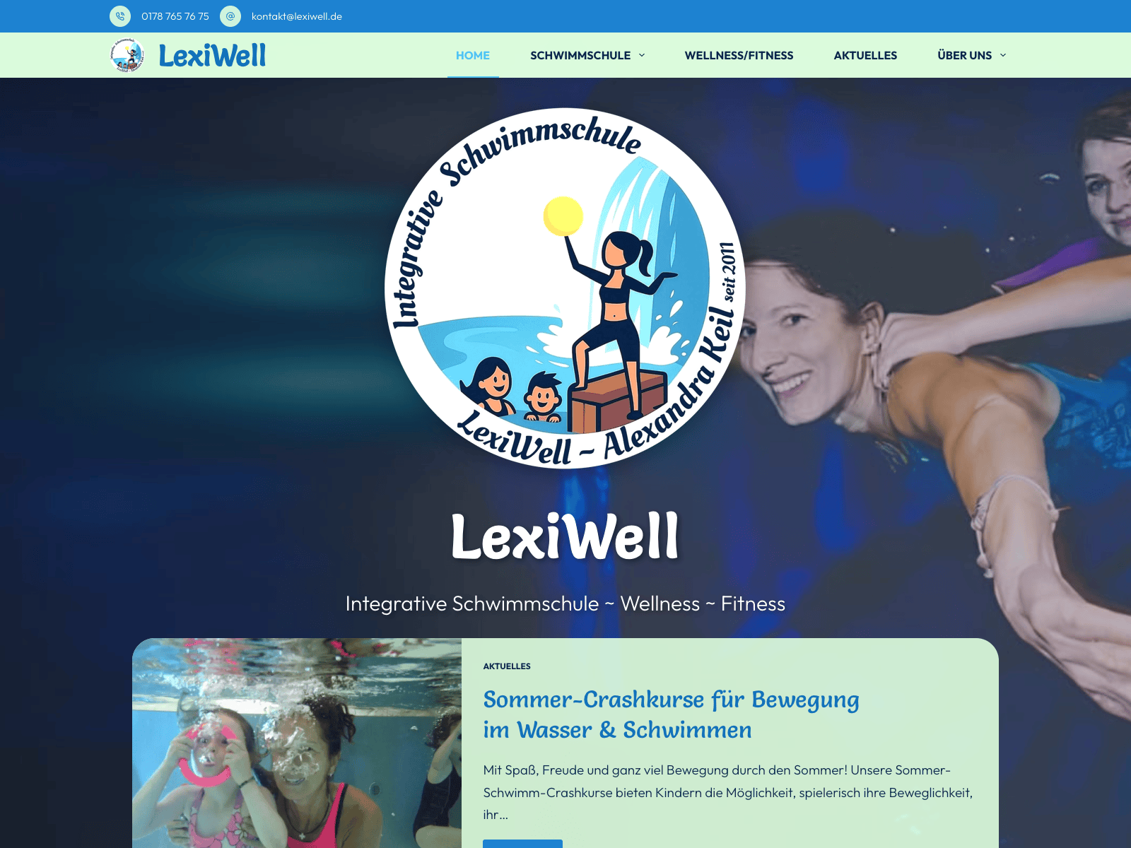 Mom digital webdesign lexiwell website schwimmwschule