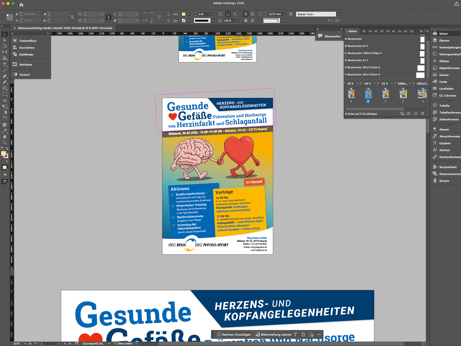 Mom digital grafikdesign falzflyer lexiwell